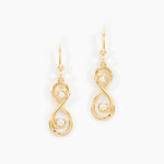 Boucles D'oreilles Pendantes Ademar Or Jaune Oxyde De Zirconium - Boucles d'oreilles pendantes Femme | Histoire d&rsquo;Or