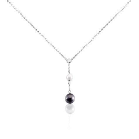 Collier Lucia Cera Argent Blanc Perle De Culture Et Céramique - Colliers fantaisie Femme | Histoire d’Or