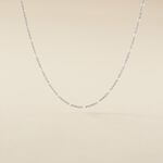 Collier Polka Argent Blanc - Ras de cou Femme | Histoire d&rsquo;Or