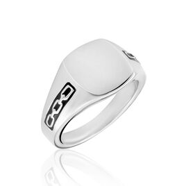 Chevaliere Argent Blanc Tarek - Chevalières Homme | Histoire d’Or