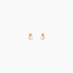 Boucles D'Oreilles Puces Aura Plaque Or Jaune Oxyde De Zirconium - Boucles d'oreilles fantaisie Femme | Histoire d&rsquo;Or