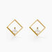 Boucles D'oreilles Puces Brent Or Jaune Oxyde De Zirconium - Clous d'oreilles Femme | Histoire d’Or