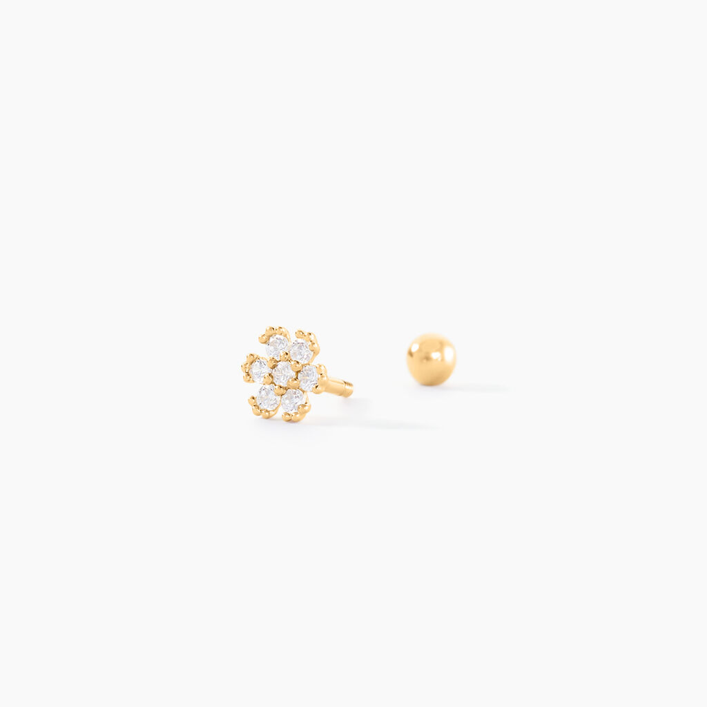 Piercing Gedeon Or Jaune Oxyde De Zirconium - Piercings d'oreilles Femme | Histoire d&rsquo;Or