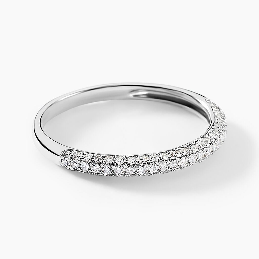 Alliance Joshua Or Blanc Diamant - Alliances Femme | Histoire d&rsquo;Or