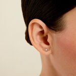 Boucles D'Oreilles Puces Severienne Or Jaune Diamant - Boucles d'oreilles pierres pr&eacute;cieuses  | Histoire d&rsquo;Or