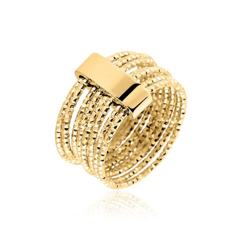 Bague Golden Liana Acier Jaune - Bagues fantaisie Femme | Histoire d’Or