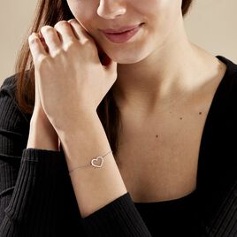 Bracelet Oflaz Argent Blanc Oxyde De Zirconium - Bracelets Coeur Femme | Histoire d’Or