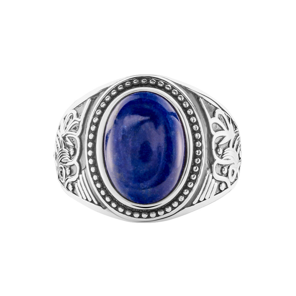 Bague Aleksei Argent Blanc Lapis - Bagues solitaires Homme | Histoire d’Or