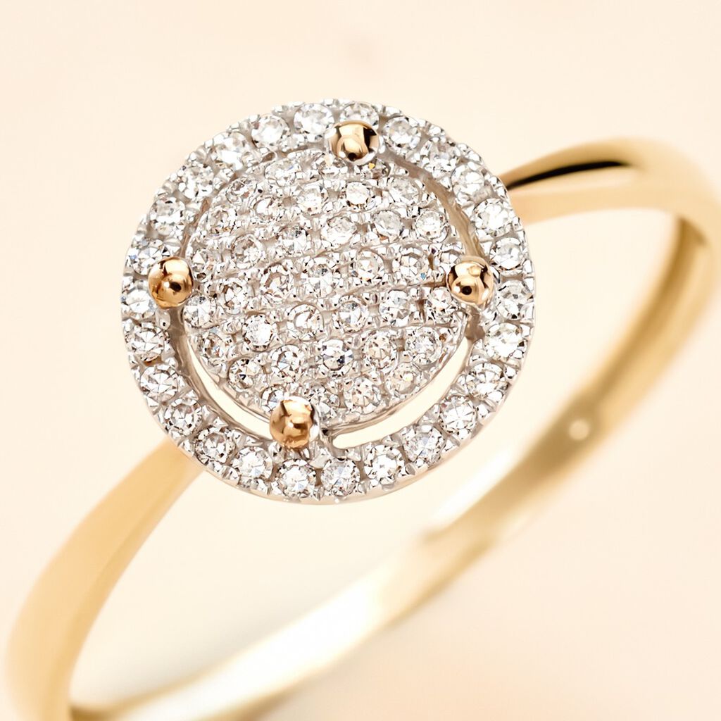 Bague Soleil D'hiver Or Jaune Diamant - Bagues avec pierre Femme | Histoire d’Or