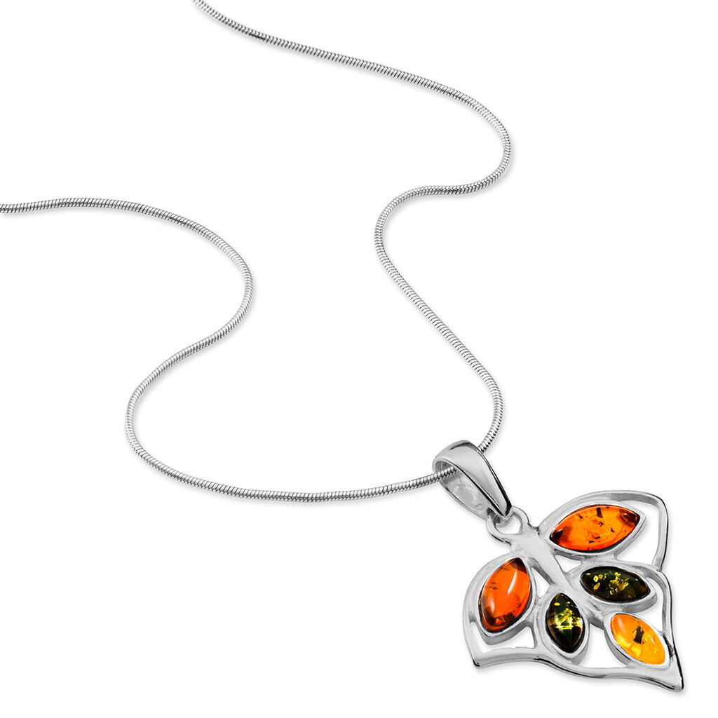 Collier Argent Blanc Anne-therese Ambre - Colliers fantaisie Femme | Histoire d&rsquo;Or