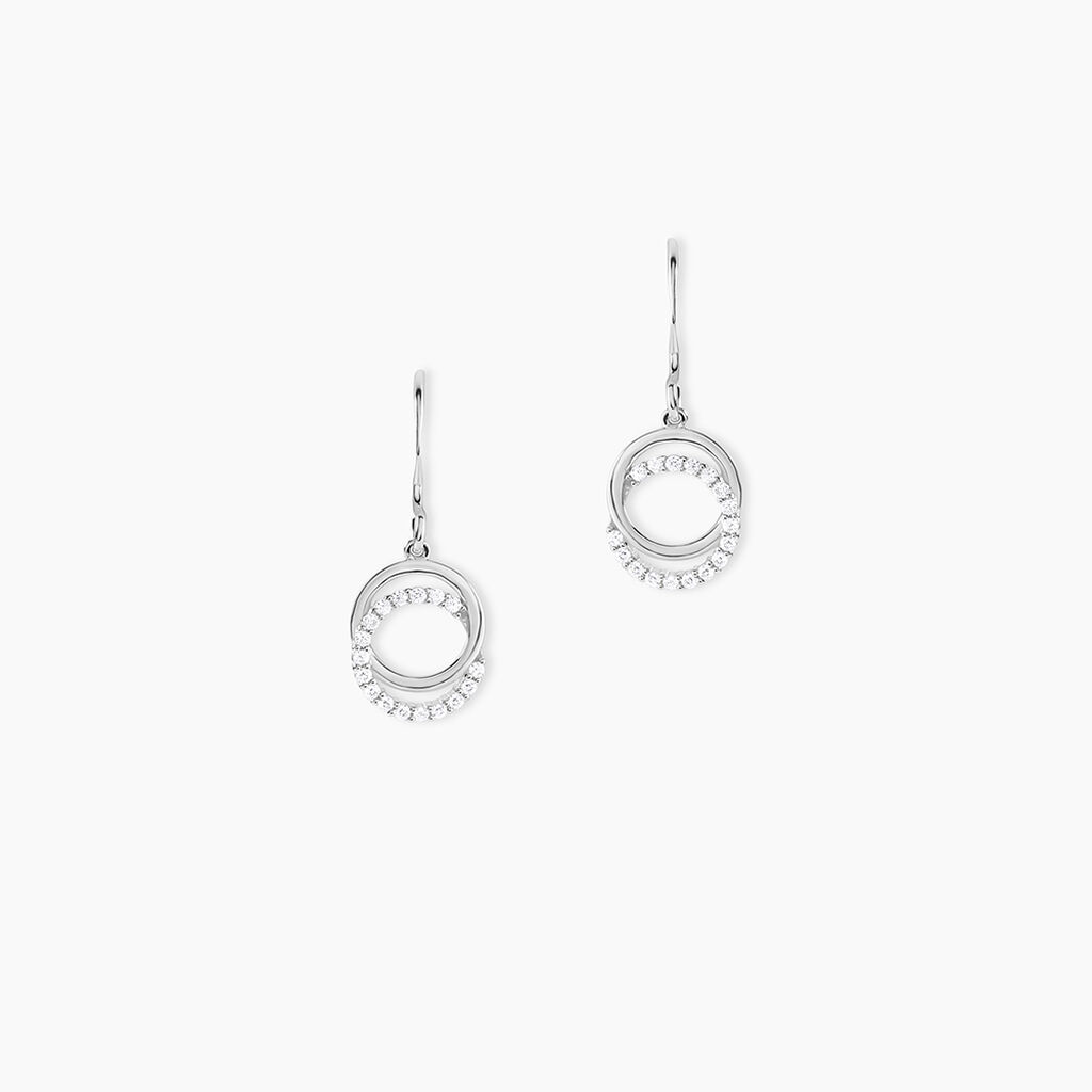 Boucles D'oreilles Pendantes Circus Argent Blanc Oxyde De Zirconium - Boucles d'oreilles fantaisie Femme | Histoire d&rsquo;Or