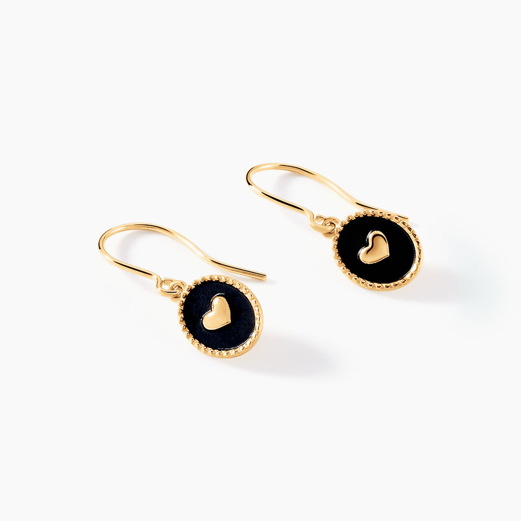 Boucles D'oreilles Puces Black Jack Or Jaune - Clous d'oreilles Femme | Histoire d&rsquo;Or