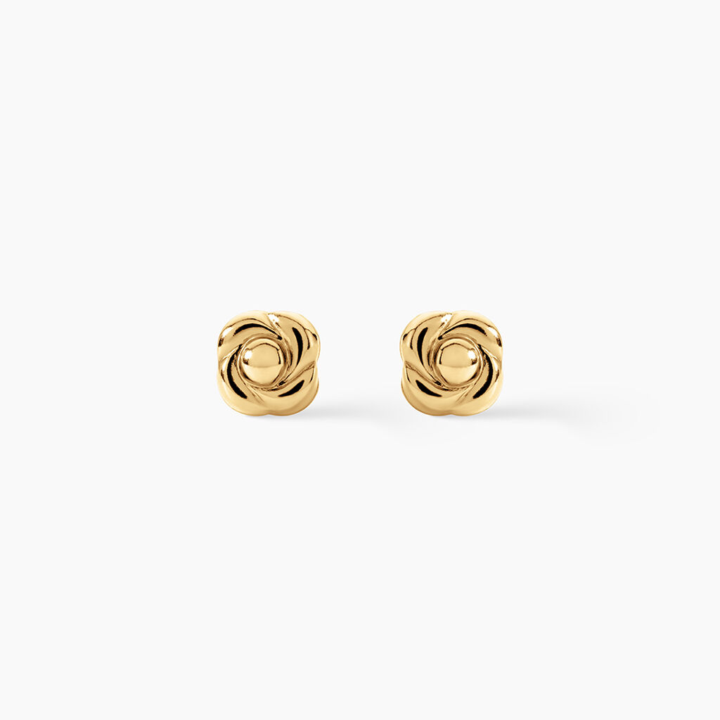 Boucles D'Oreilles Puces Gennaro Argent Dor&eacute; A L'Or 750/1000 - Boucles d'oreilles fantaisie Femme | Histoire d&rsquo;Or