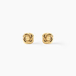 Boucles D'Oreilles Puces Gennaro Argent Dor&eacute; A L'Or 750/1000 - Boucles d'oreilles fantaisie Femme | Histoire d&rsquo;Or