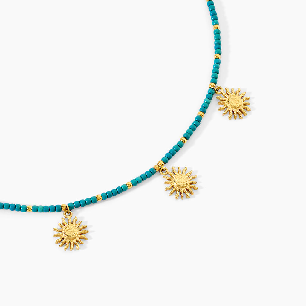 Collier Mermaid Acier Jaune Verre - Colliers fantaisie Femme | Histoire d&rsquo;Or