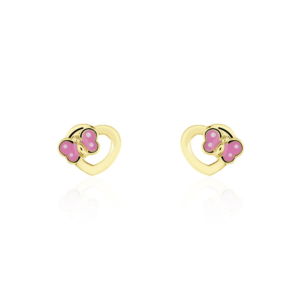 Boucles D'oreilles Puces Or Jaune Myrthale - Clous d'oreilles Enfant | Histoire d’Or