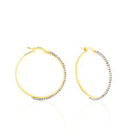 Créoles Sandrine Or Jaune Strass