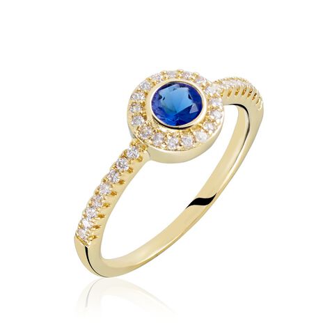 Bague Plaqué Or Eugenie Pierre Synthétique - Bagues avec pierre Femme | Histoire d’Or
