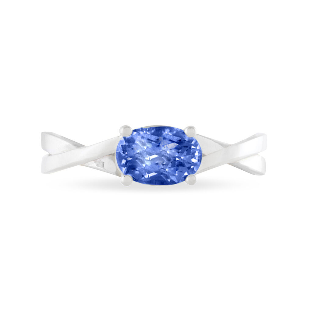 Bague Emeline Or Blanc Saphir - Bagues solitaires Femme | Histoire d&rsquo;Or