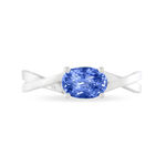 Bague Emeline Or Blanc Saphir - Bagues solitaires Femme | Histoire d&rsquo;Or