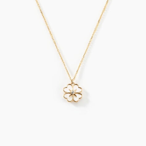 Collier Lucky Gems Or Jaune Nacre Oxyde De Zirconium - Colliers Femme | Histoire d&rsquo;Or