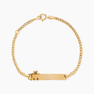 Bracelet Identit&eacute; Etheline Maille Gourmette Or Jaune