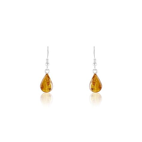 Boucles D'oreilles Pendantes Argent Blanc Mareme Ambre - Boucles d'oreilles fantaisie Femme | Histoire d’Or