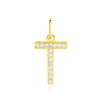 Pendentif Lettre T Or Jaune Oxyde - Pendentifs Famille | Histoire d&rsquo;Or