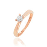 Bague Solitaire Collection Grace Or Rose Diamant - Bagues solitaires Femme | Histoire d&rsquo;Or