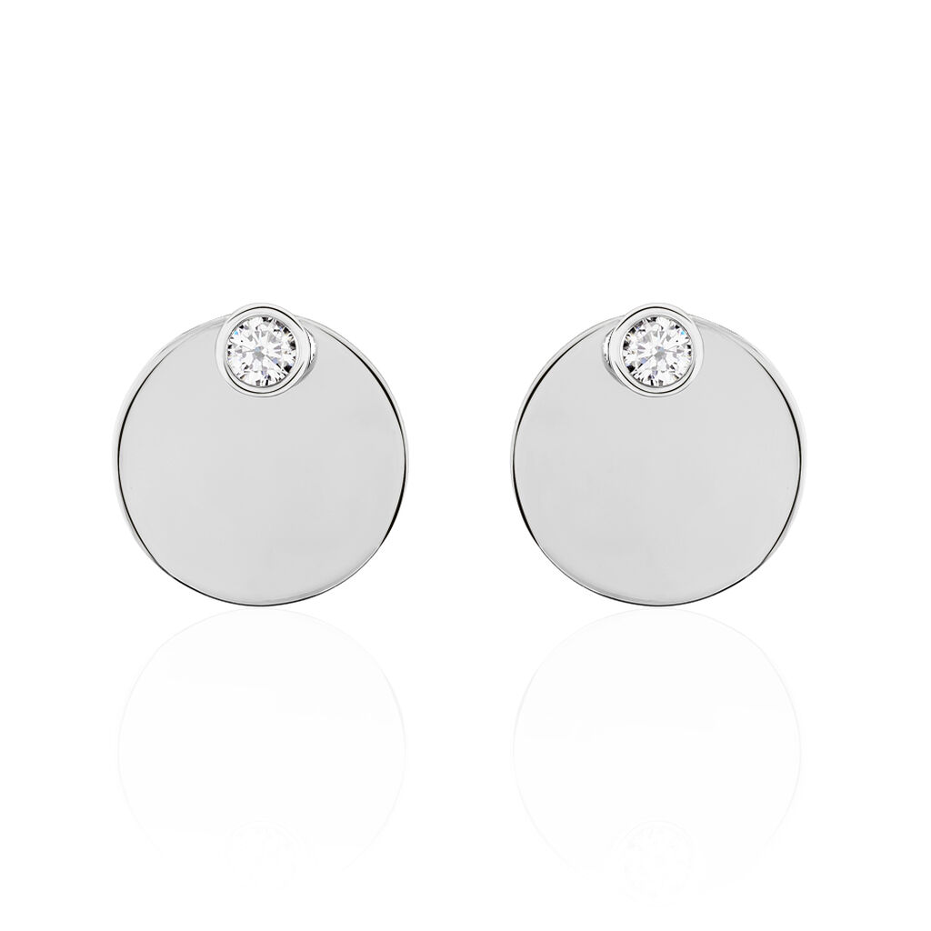 Bijoux D'oreilles Aleksandra Argent Blanc Oxyde De Zirconium - Boucles d'oreilles fantaisie Femme | Histoire d’Or