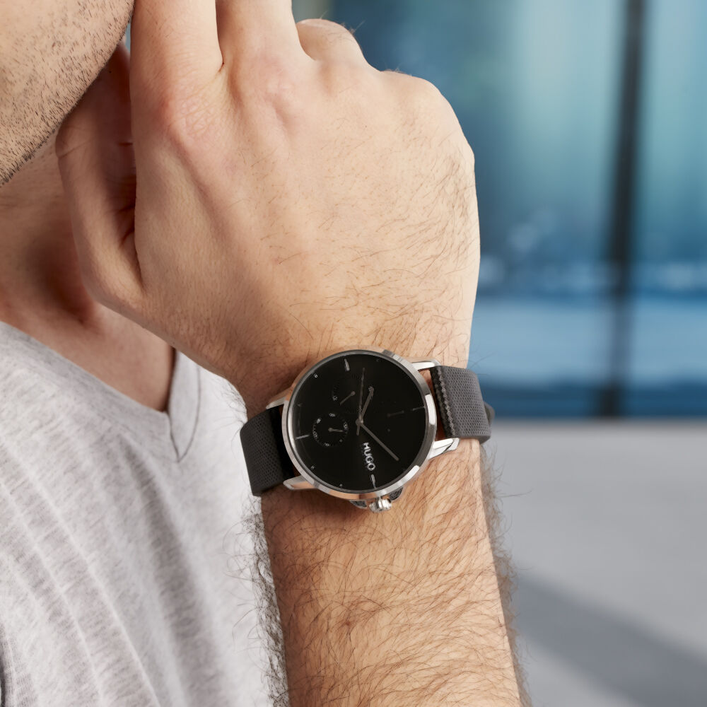 Montre Homme HUGO BOSS BLACK en Acier Gris - - Cleor