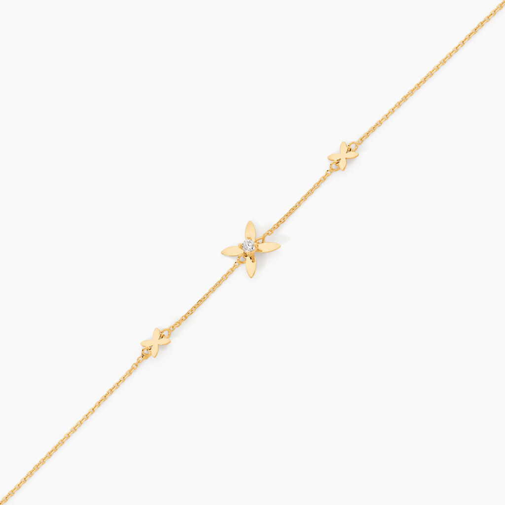 Bracelet Deodan Or Jaune Oxyde De Zirconium - F&ecirc;te des m&egrave;res Femme | Histoire d&rsquo;Or