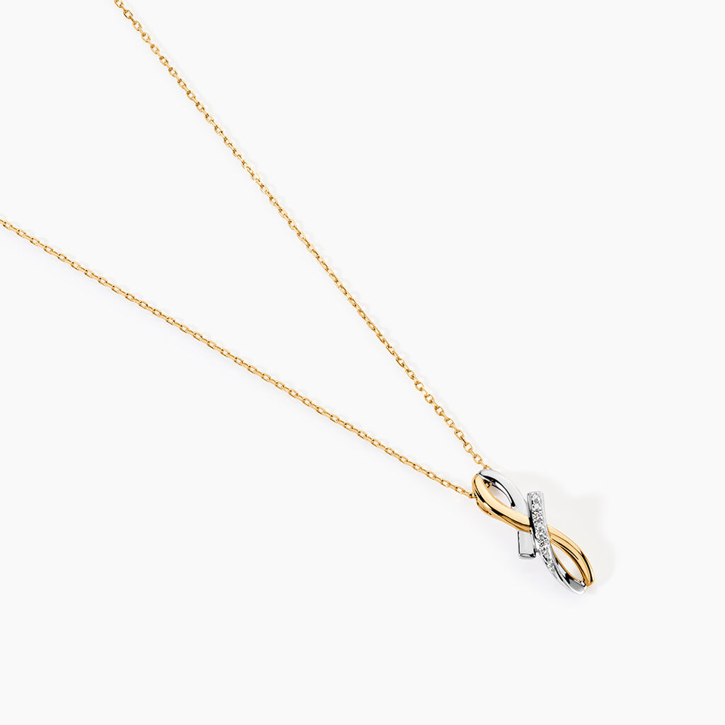 Collier Soukayna Or Bicolore Diamant - Colliers Femme | Histoire d&rsquo;Or