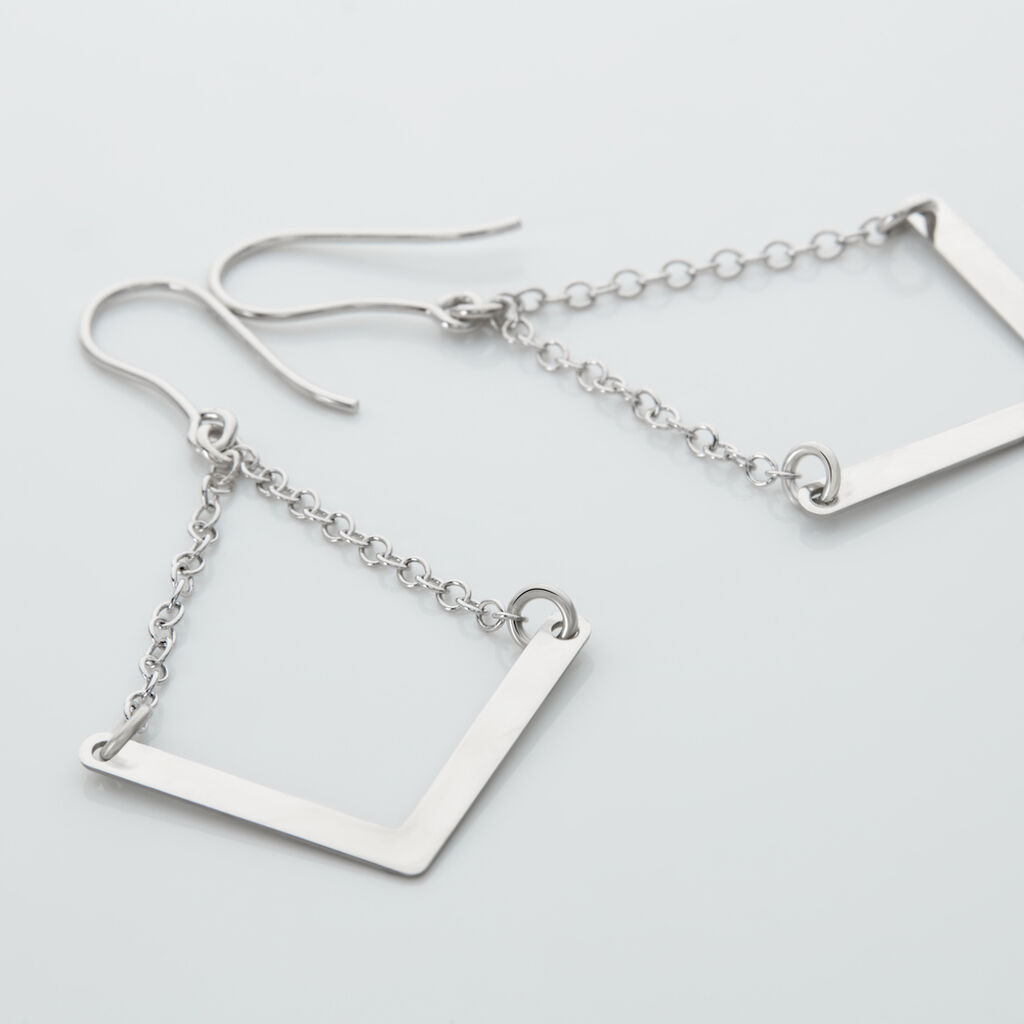 Boucles D'oreilles Argent Blanc  Lakia - Boucles d'oreilles fantaisie Femme | Histoire d’Or