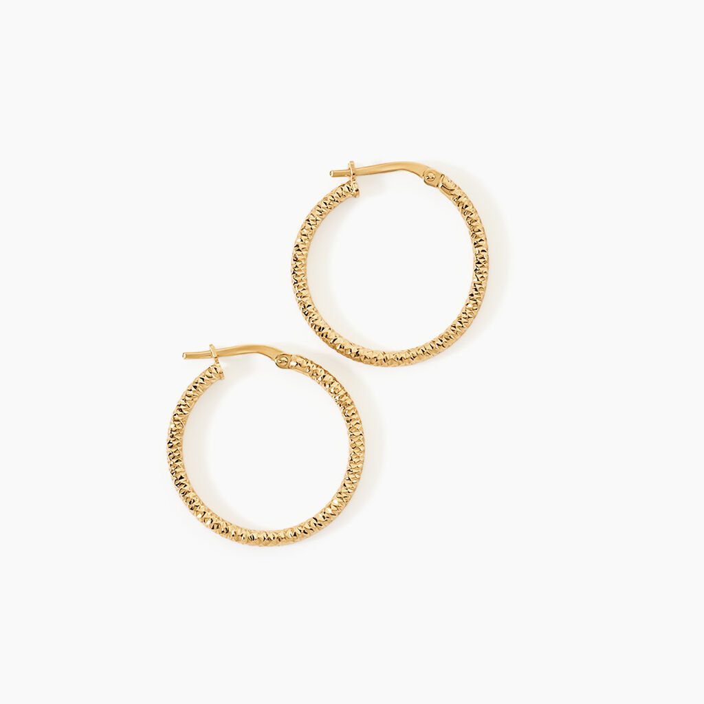 Cr&eacute;oles Cayla Argent Dor&eacute; A L'Or 750/1000 - Boucles d'oreilles cr&eacute;oles Femme | Histoire d&rsquo;Or