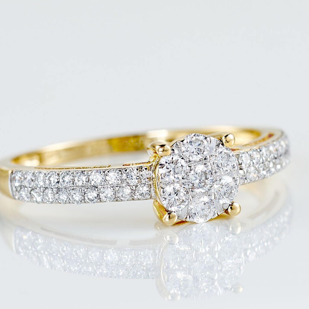 Bague Solitaire Julia Or Jaune Diamant Synthetique - Bagues solitaires Femme | Histoire d’Or