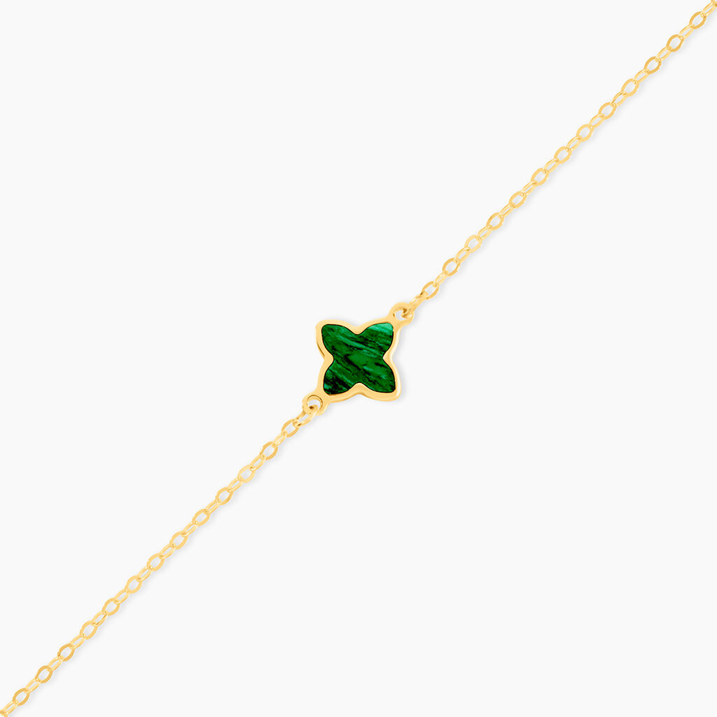 Bracelet Marvella Or Jaune Malachite - Bracelets Femme | Histoire d’Or