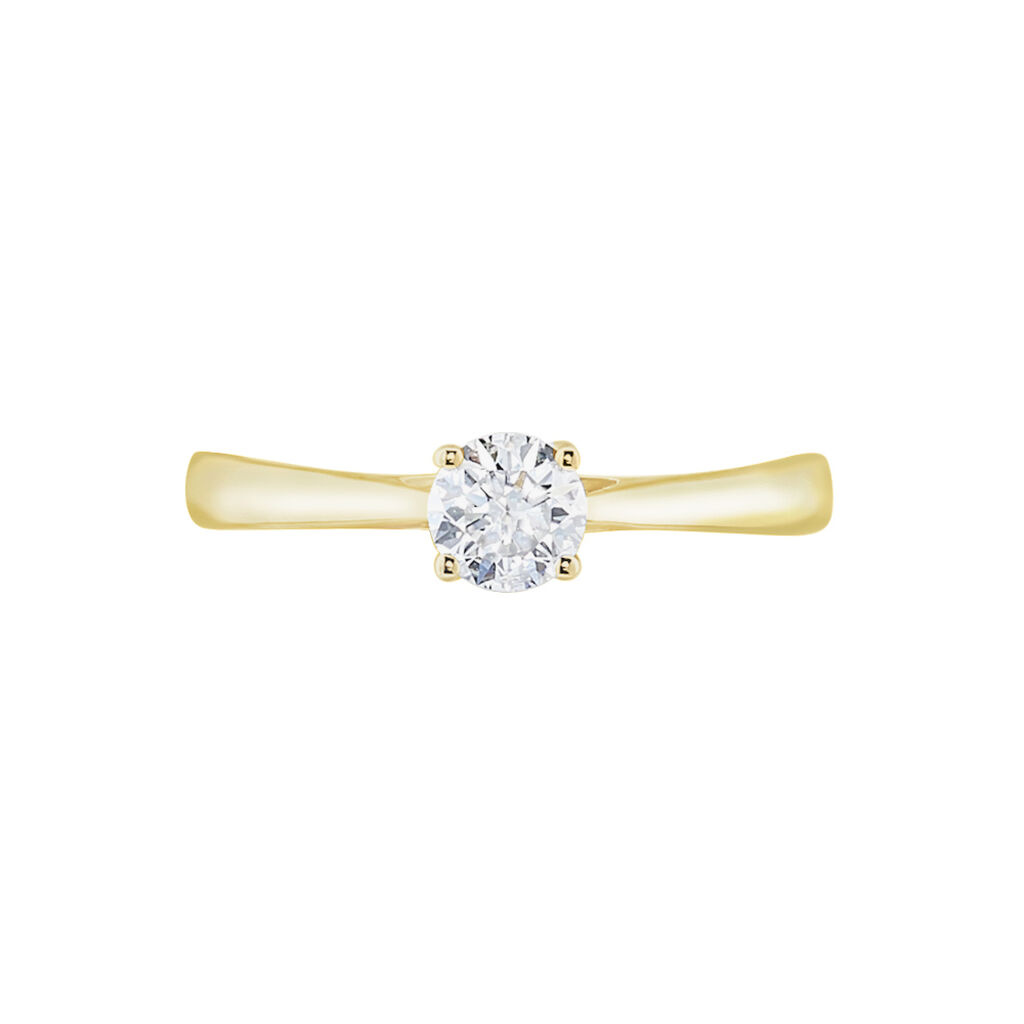 Bague Solitaire Fiona Or Jaune Diamant Synthetique - Bagues solitaires Femme | Histoire d’Or