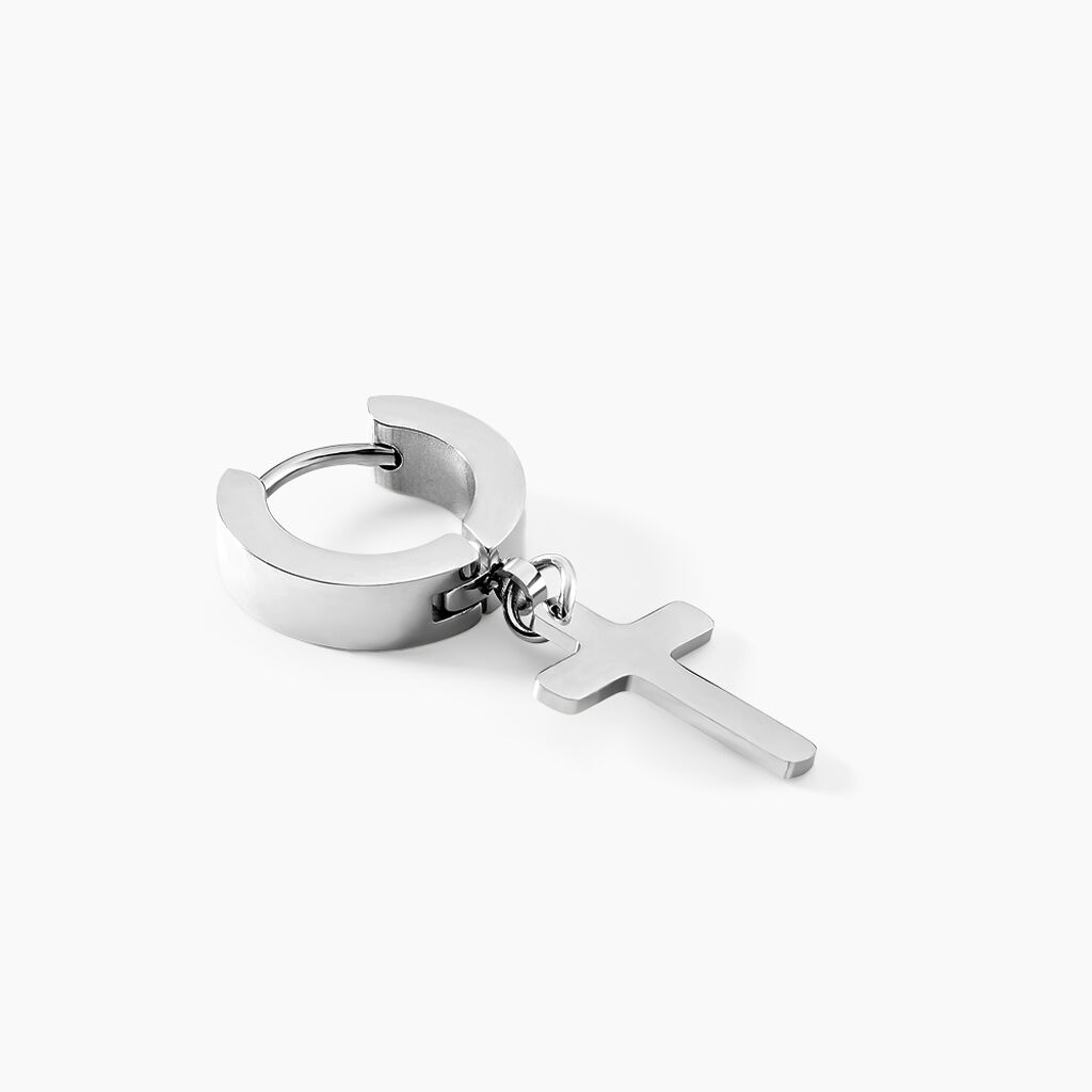 Cr&eacute;ole Unitaire Feodor Acier Blanc - Piercings d'oreilles Homme | Histoire d&rsquo;Or