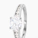 Bague Solitaire Tatjana Or Blanc Oxyde De Zirconium