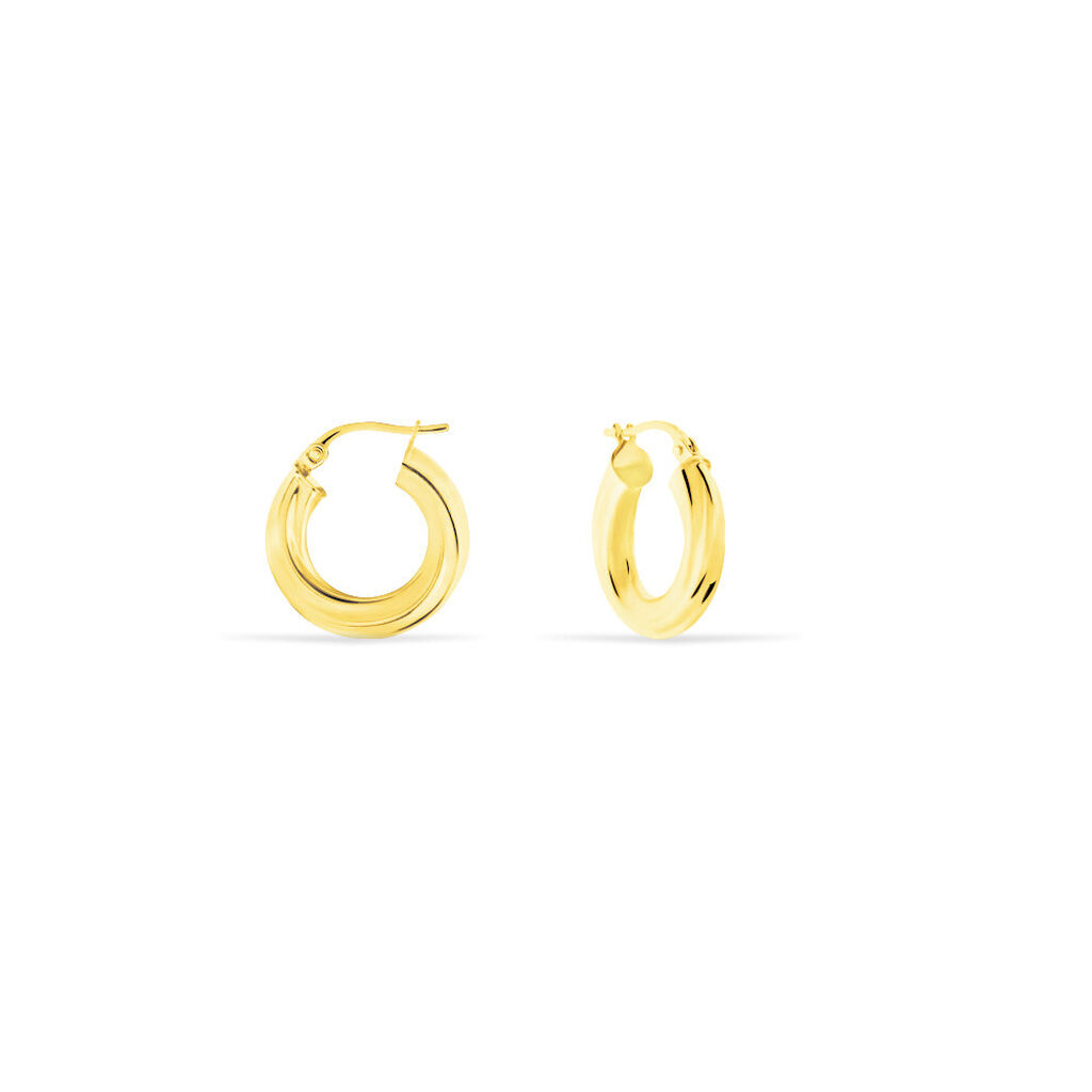 Créoles Yori Or Jaune - Boucles d'oreilles créoles Femme | Histoire d’Or