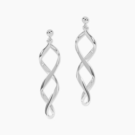 Boucles D'oreilles Pendantes Jolanda Argent Blanc - Boucles d'oreilles fantaisie Femme | Histoire d&rsquo;Or