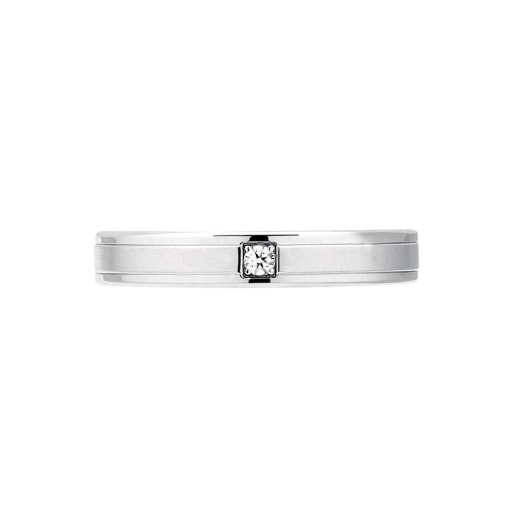 Alliance Mae Or Blanc Diamant - Alliances Unisex | Histoire d’Or