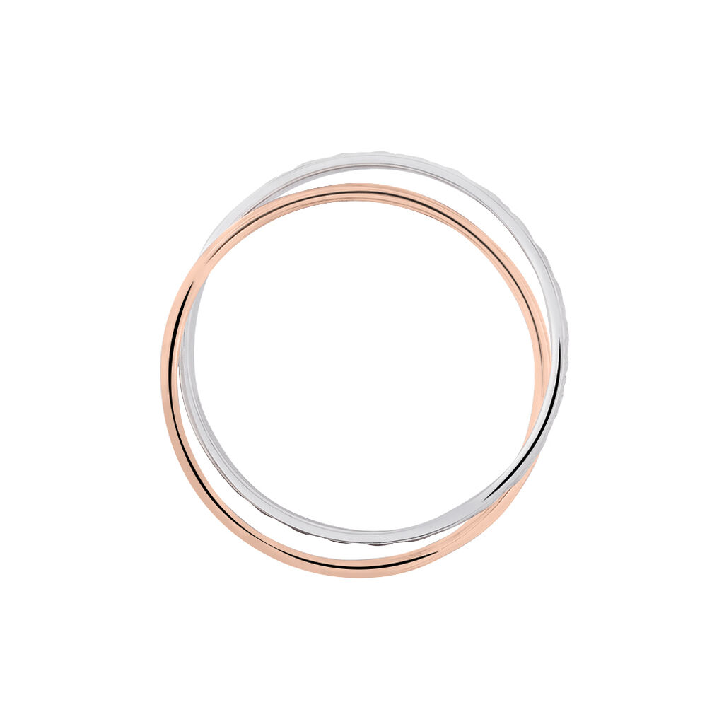 Alliance Hermana Ruban Plat Or Bicolore - Alliances Unisex | Histoire d&rsquo;Or