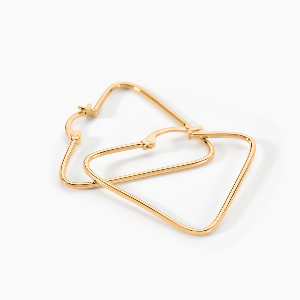 Cr&eacute;oles Doris Plaqu&eacute; Or Jaune - Boucles d'oreilles cr&eacute;oles Femme | Histoire d&rsquo;Or