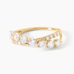 Bague Dorean Argent Dor&eacute; A L'Or 750/1000 Oxyde De Zirconium - Bagues avec pierre Femme | Histoire d&rsquo;Or