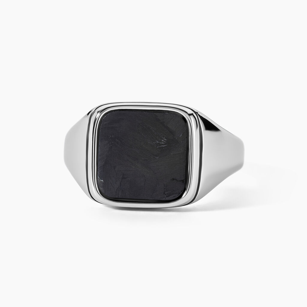 Chevalière Jourdan Jeremiah Acier Argenté - Chevalières Homme | Histoire d’Or