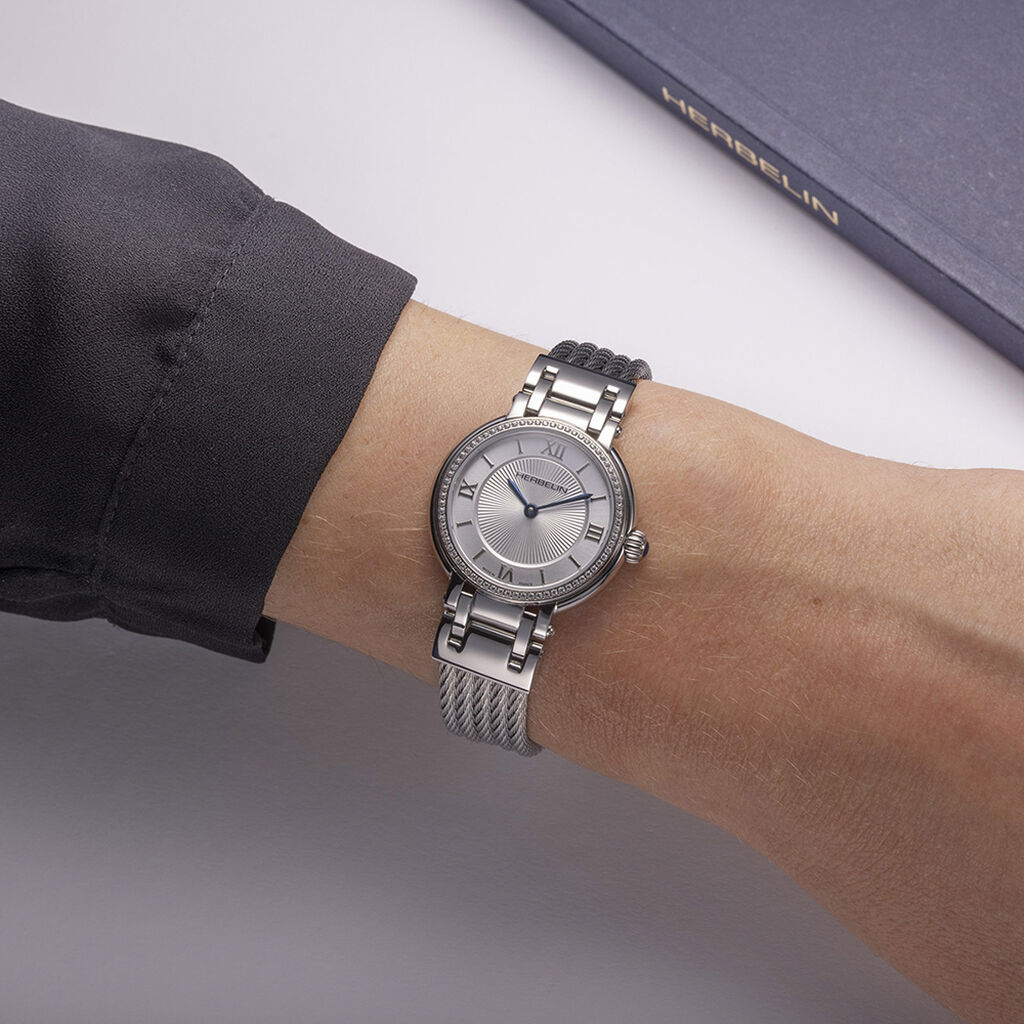 Montre Herbelin Galet Blanc - Montres Femme | Histoire d&rsquo;Or