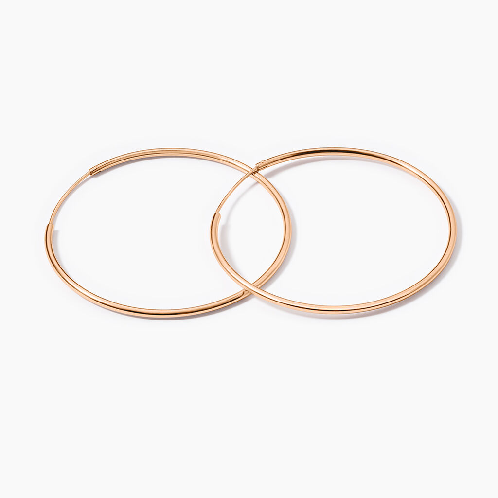 Cr&eacute;oles Argent Rose Olympia - Boucles d'oreilles cr&eacute;oles Femme | Histoire d&rsquo;Or