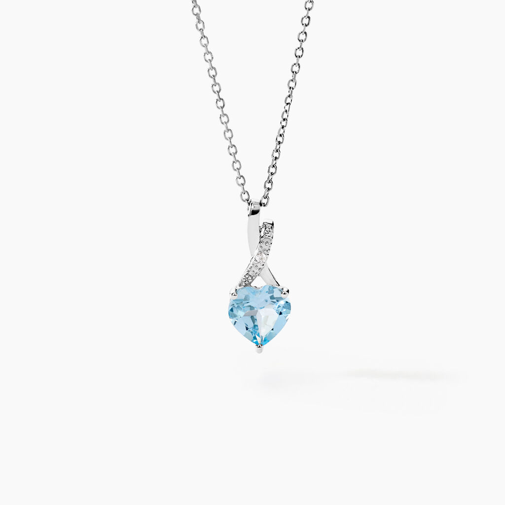 Collier Clothilde Or Blanc Topaze Et Oxyde De Zirconium - Colliers Femme | Histoire d’Or